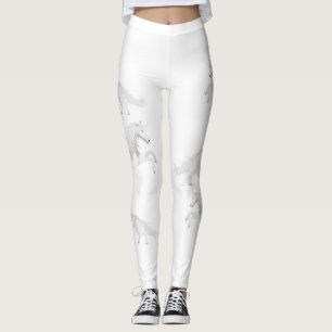 Leggings Unicornio del blanco del ilustracion