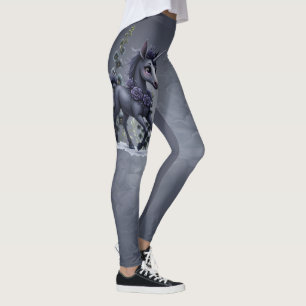 Leggings Unicornio estilizado en esplendor floral.