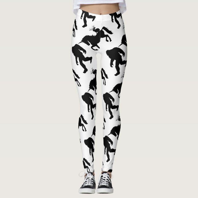 Leggings Unicornio, Pie Grande y Jackalope (Anverso)