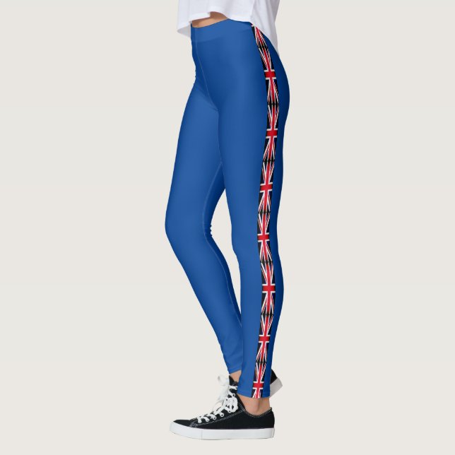 Leggings Unión de Bandera Británica Jackeada Diversión Azul (Izquierda)