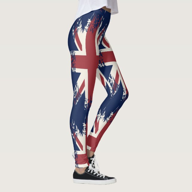 Leggings Union Jack (bandera británica), estilo grunge (Derecha)
