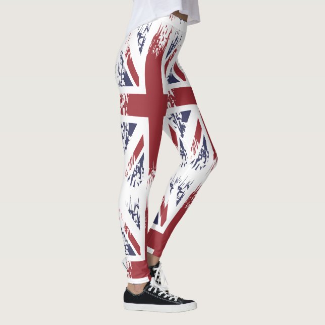 Leggings Union Jack (bandera británica), estilo grunge (Derecha)