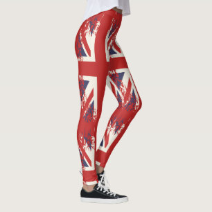 Leggings Union Jack (bandera británica), estilo grunge