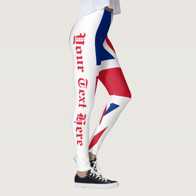 Leggings Union Jack Gran Bretaña su texto (Derecha)