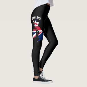 Leggings Union Jack, Red Blue y White England Bandera del R