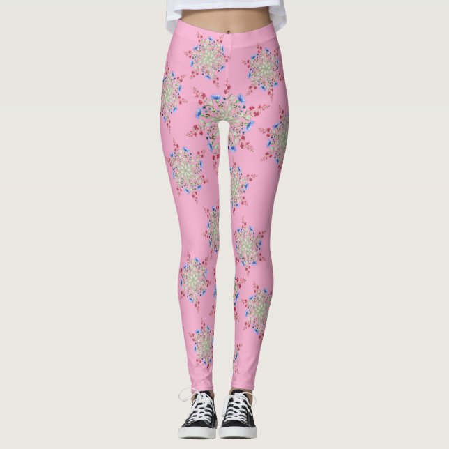 Leggings Unique Flower Pattern Designed (Anverso)