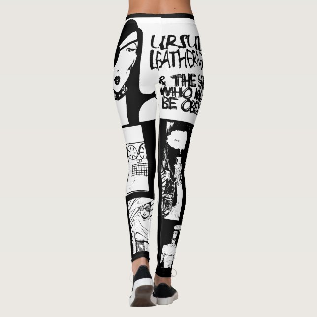 Leggings Ursula LEatherneck Punk Comic Strip Art (Reverso)