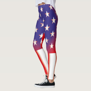 LEGGINGS USA EEUU FLAG SUN GRAPHIC BY MASANSER PIXELAT