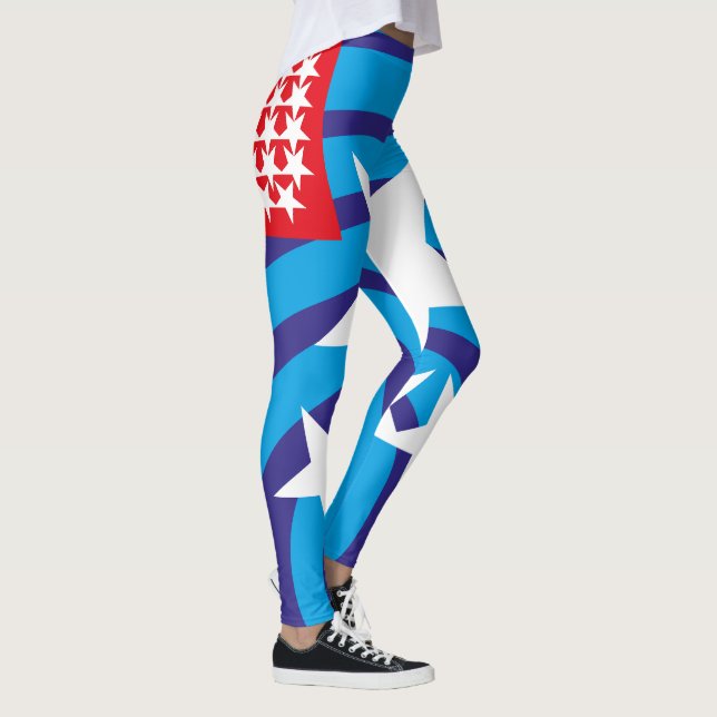 Leggings USA FLAG VERS AMERIKCA STARS By Masanser Pixelat (Derecha)