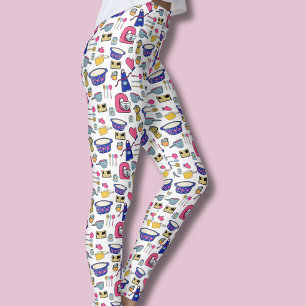 Leggings Utensilios de cocina brillantes pastelero reposter