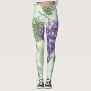 Leggings Uvas Acuarela, Patrón de infiltración de fruta.