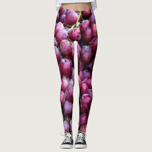 Leggings Uvas De Vino Rojo: Fondo Lusoso.