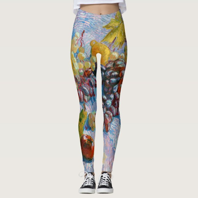 Leggings Uvas, leones, peras y manzanas, Van Gogh (Anverso)