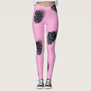 Leggings Uvas negras sobre un fondo rosado atractivo