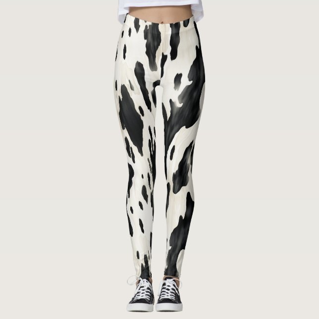Leggings Vaca animal de granja occidental (Anverso)