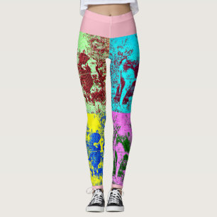 Leggings Vaca en las polainas de las mujeres de encargo del