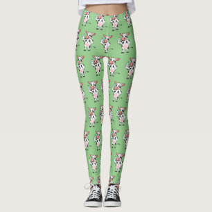 Leggings Vaca feliz con personalizado de biberón