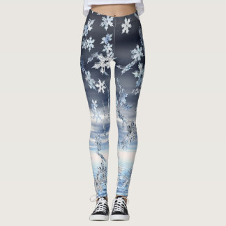 Leggings Vacaciones de invierno con copos de nieve