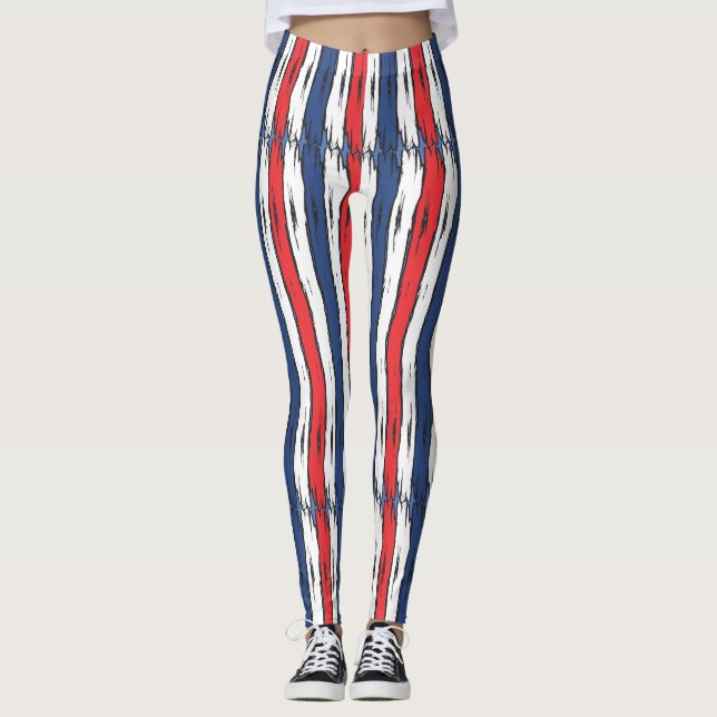 Leggings Vacaciones de verano patrióticas de la familia ame (Anverso)