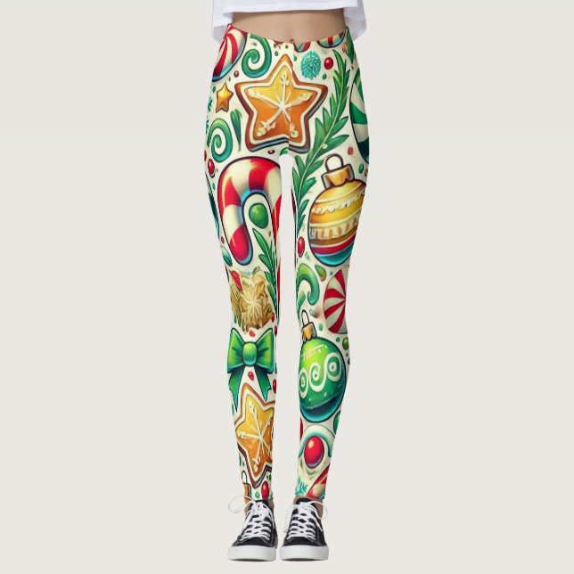 Leggings Vacaciones festivas para Navidades de mujeres (Anverso)