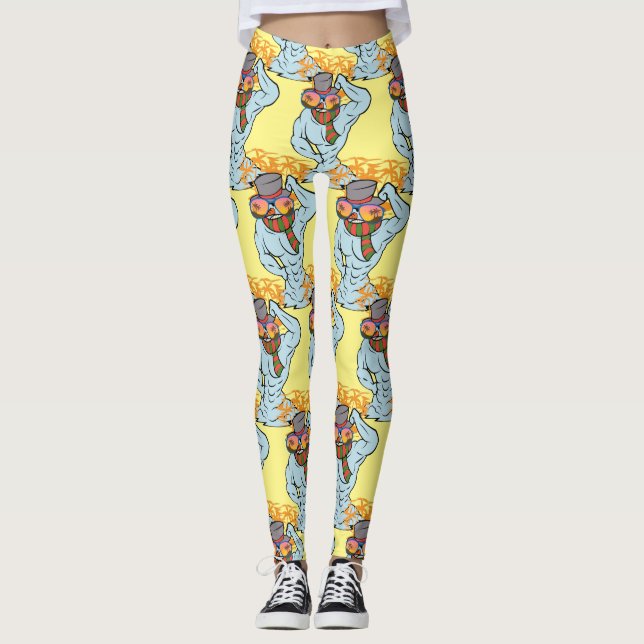 Leggings Vacaciones Tropicales Musculares De Snowman Thunde (Anverso)