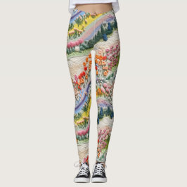 Leggings Valle bordado en piernas de primavera - lindo