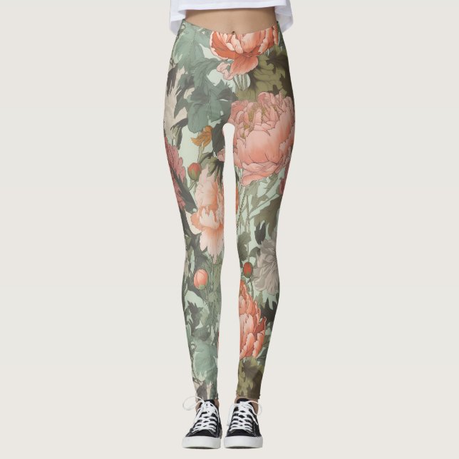 Leggings Vals floral intemporal | taoísmo de meditación | Y (Anverso)