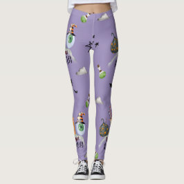 Leggings "Vamos a ser hallo-raros" Funky Halloween Purple