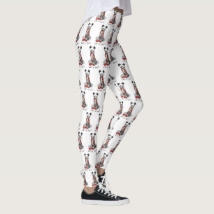 Leggings ¡Vamos! Pasear al perro crestado chino (hl blk wh
