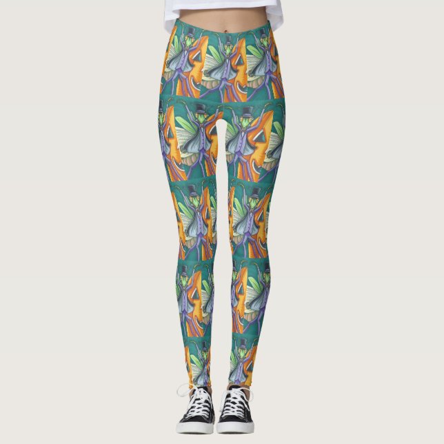 LEGGINGS VAMPIRE REZANDO MANTIS, HALLOWEB BUG ART LEGGINING (Anverso)