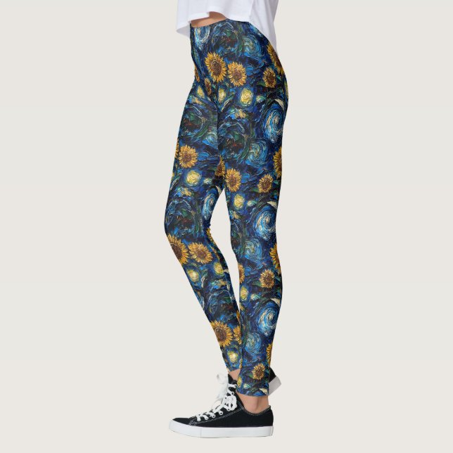 Leggings Van Gogh girasoles y noche estrellada (Izquierda)