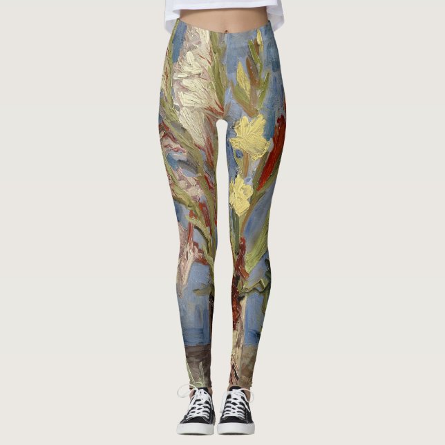 Leggings Van Gogh Gladioli y China Asters GalleryArte HD (Anverso)