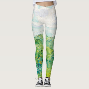 Leggings Van Gogh Green Trieat Fields Auvers. Impresionista