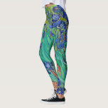 Leggings Van Gogh Irises. Impresionismo floral vintage azul<br><div class="desc">Leggings "irlandesas" de Van Gogh. El arte del impresionismo floral azul.</div>