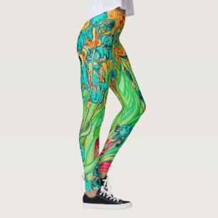 Leggings Van Gogh Irises/Verde azulado/St Remy