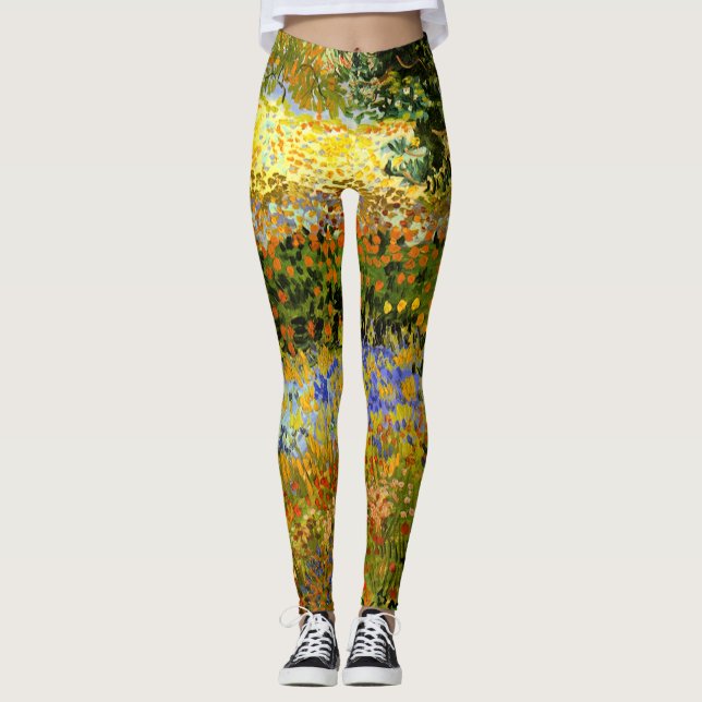 Leggings Van Gogh - Jardín de flores (Anverso)