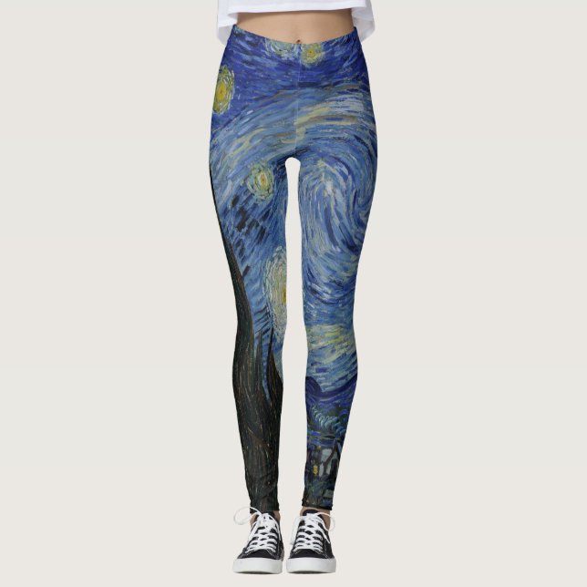 Leggings Van Gogh - Noche estrellada (Anverso)