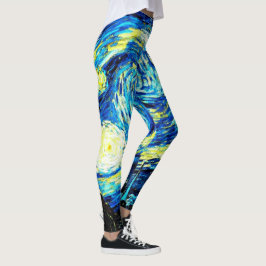 Leggings Van Gogh - Noche estrellada, pintura famosa