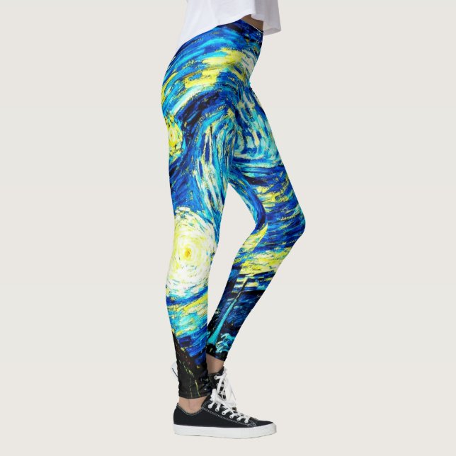 Leggings Van Gogh - Noche estrellada, pintura famosa (Derecha)