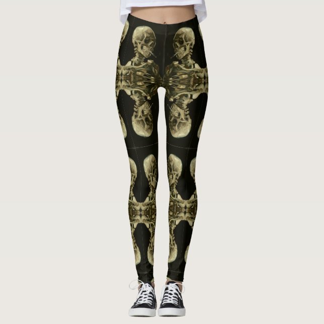Leggings van gogh Skull (Anverso)