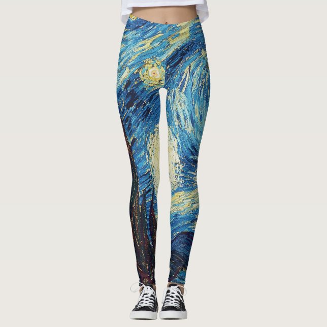 Leggings Van Gogh Starry Night Classic Impresionsionist Art (Anverso)