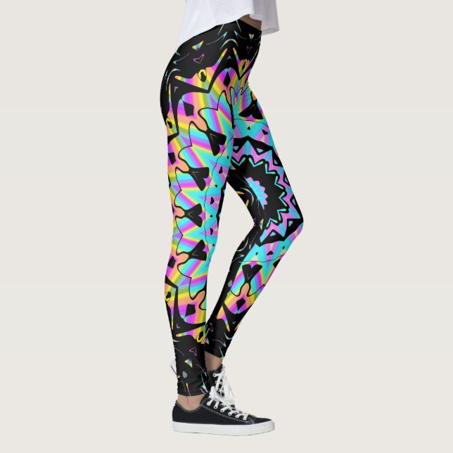 Leggings Vaporwave candy colored mandala (Derecha)