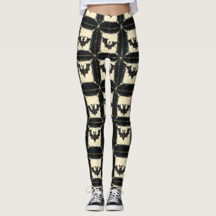 Leggings Vaqueros Grunge de Halloween con Murciélagos