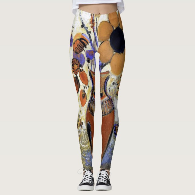 Leggings Vase etrusca con flores, Redon (Anverso)