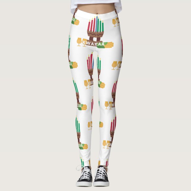 Leggings velas alegres de kwanzaa (Anverso)