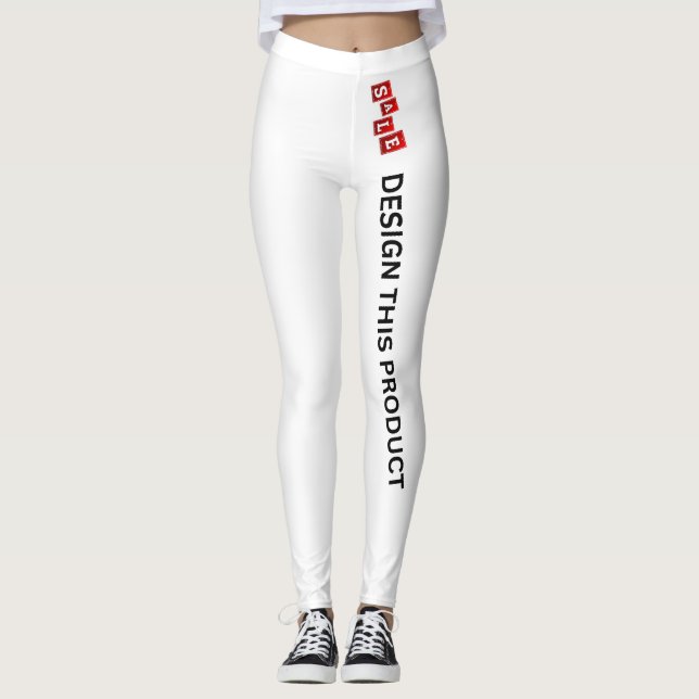 Leggings VENTA! Piernas - Largo completo - Blanco - Persona (Anverso)