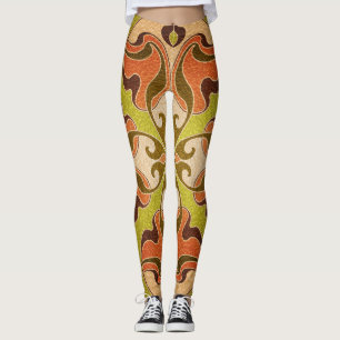 Leggings Ventana de vidrio manchado de estilo moderno