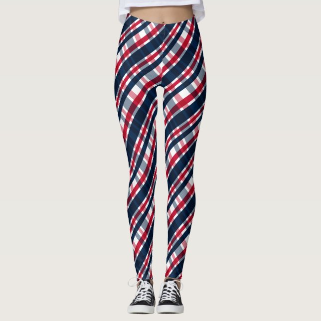 Leggings Ventilador deportivo de Washington Blue White Red  (Anverso)