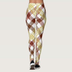 Leggings Verano de las mujeres Gingham comprobó ropa de plá