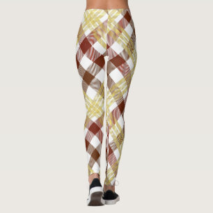 Leggings Verano de las mujeres Gingham comprobó ropa de plá